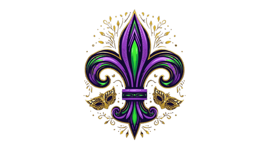 Fleur-De-Lis with Masks